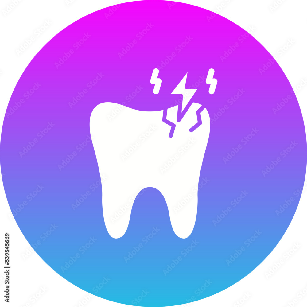 Toothache Gradient Circle Glyph Inverted Icon Toothache Gradient Circle Glyph Inverted Icon