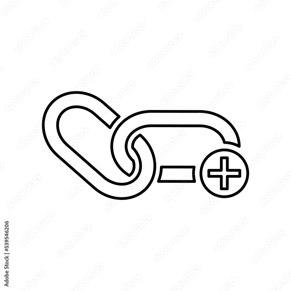 Link, chain, connect outline icon. Line vector design. Link, chain, connect outline icon. Line vector design.