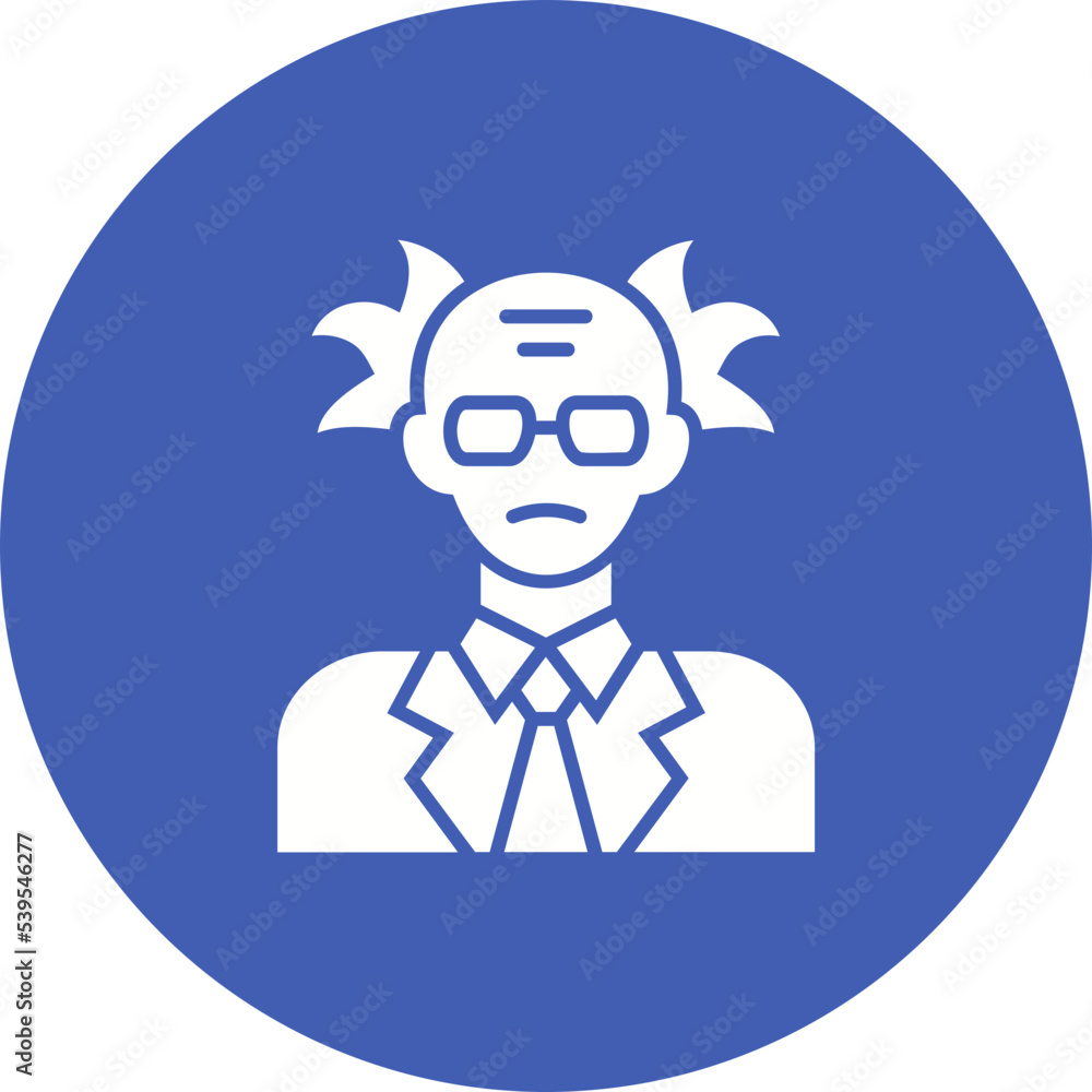 Scientist Multicolor Circle Glyph Inverted Icon Scientist Multicolor Circle Glyph Inverted Icon