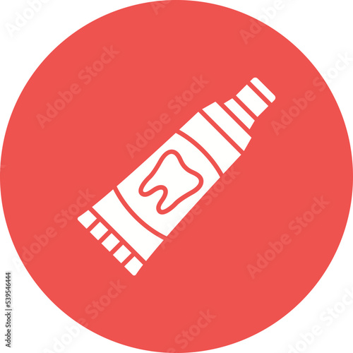 Toothpaste Multicolor Circle Glyph Inverted Icon