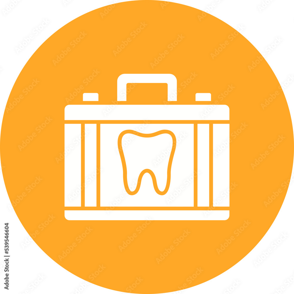 Dental Kit Multicolor Circle Glyph Inverted Icon Dental Kit Multicolor Circle Glyph Inverted Icon