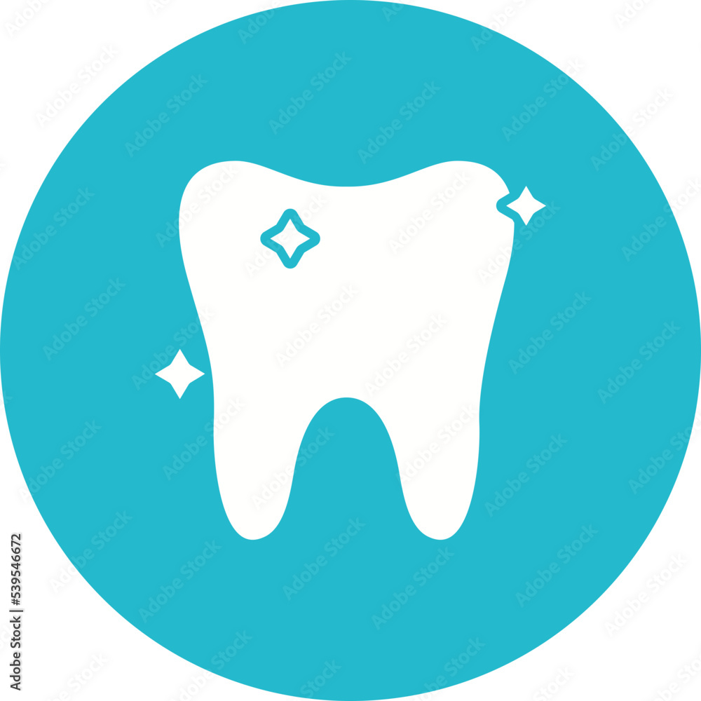 Tooth Multicolor Circle Glyph Inverted Icon Tooth Multicolor Circle Glyph Inverted Icon