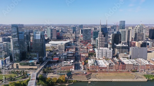 Aerial photo of Downtown Nashville Tennessee