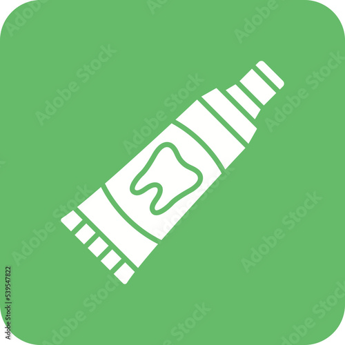 Toothpaste Multicolor Round Corner Glyph Inverted Icon