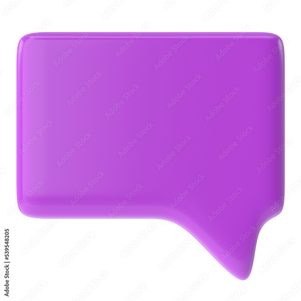 Fototapeta premium Speech bubble. Speech balloon. Text box. 3D illustration.