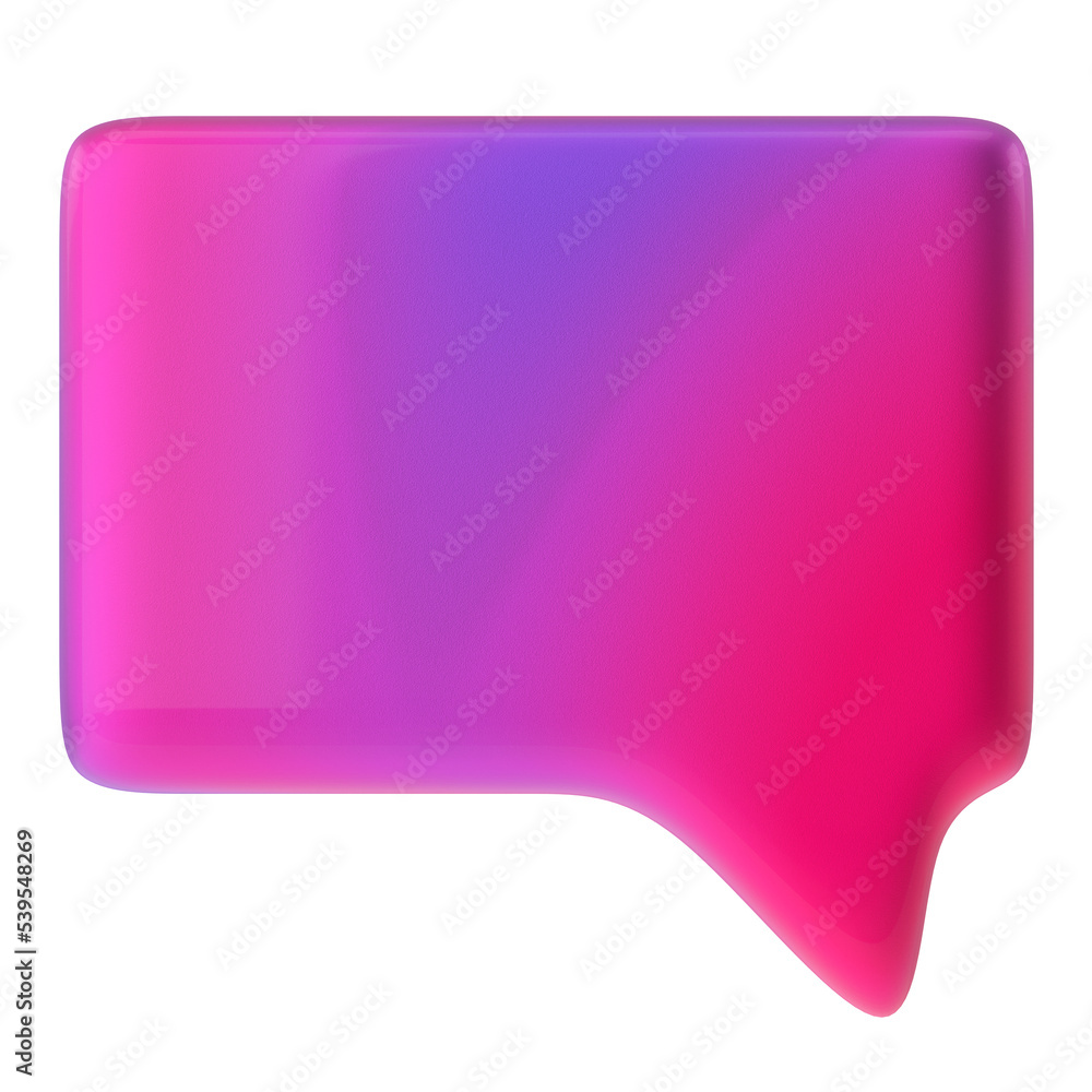 Speech bubble. Speech balloon. Text box. 3D illustration. Speech bubble. Speech balloon. Text box. 3D illustration.