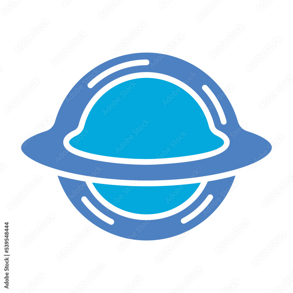 Fototapeta premium Black Hole Glyph Two Color Icon