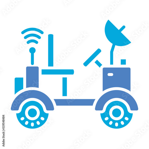 Moon Rover Glyph Two Color Icon
