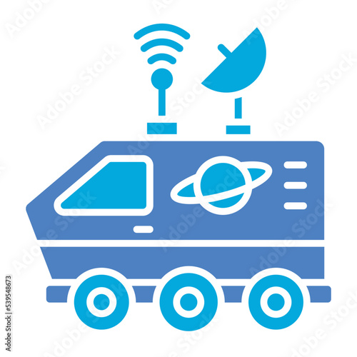 Space Rover Glyph Two Color Icon