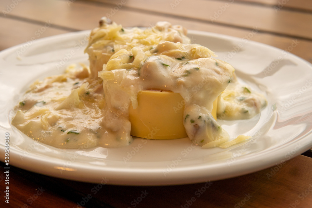rondelli with creamy white sauce rondelli with creamy white sauce