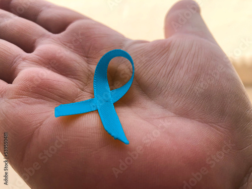 Blue Ribbon Symbol of prostate cancer awareness month