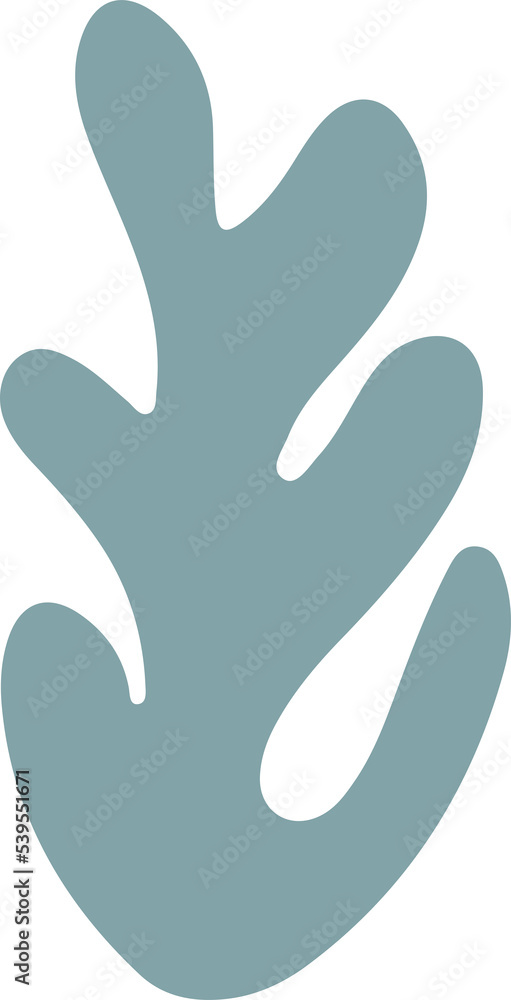 Hand drawn abstract modern minimal silhouette colorful leaf. Nature illustration. Design for poster, card, wallpaper, print, cover, wall art Hand drawn abstract modern minimal silhouette colorful leaf. Nature illustration. Design for poster, card, wallpaper, print, cover, wall art