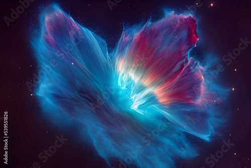 Obraz na plátně A massive supernova explodes in space.
