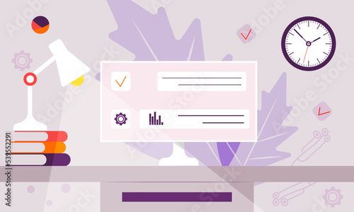 Freelancer workplace, work from home