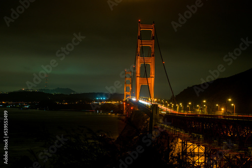 golden gate bridge at night