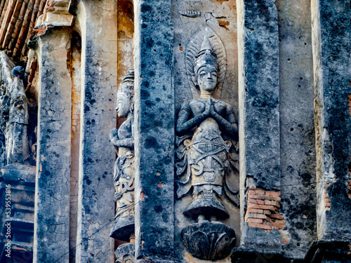 Detail of buddha statue at temple
