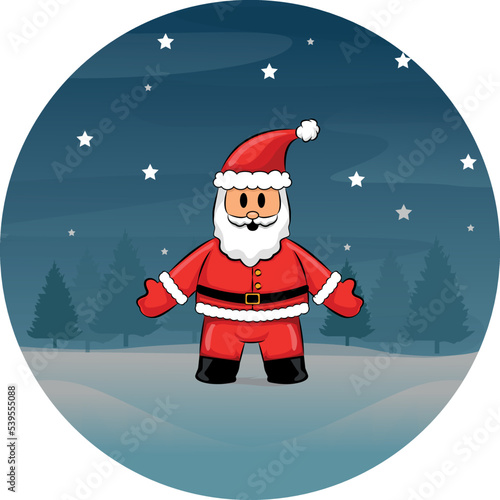 SANTA CLAUS PAPA NOEL DIBUJO VECTOR ILUSTRACIÓN NAVIDEÑA