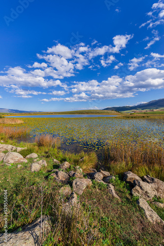 Fabulous view of Urasar lake in Armenia