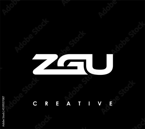 ZGU Letter Initial Logo Design Template Vector Illustration