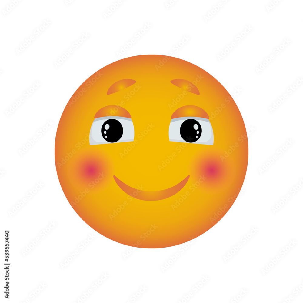 Emoticon with a cute smile, Emoji reaction to messages for social networks. Vector smiley. Emoticon with a cute smile, Emoji reaction to messages for social networks. Vector smiley.