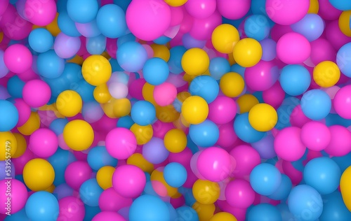 Multi-colored balloons as a background and texture for the photo zone. Photography, concept.