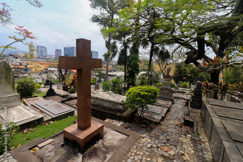Rio de Janeiro, RJ, Brazil, 2022 - British Burial Ground - opened in 1811 in the Gamboa neighborhood, is the oldest open-air cemetery in Brazil still in activity