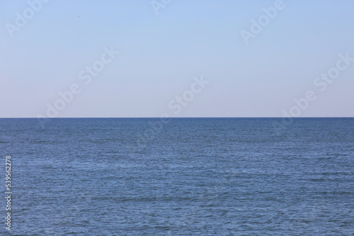 simple background of the sea with blue sky with no boats