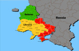 Vector map of Ukraine, map of Belarus and map of Russia