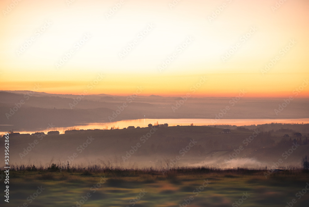 sunrise in the mountains