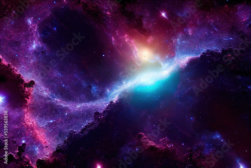 Awesome galaxy somewhere in outer space. Cosmic wallpaper  space  illustration