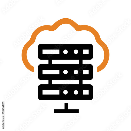 Server, database, hosting icon. Simple flat design Concept.
