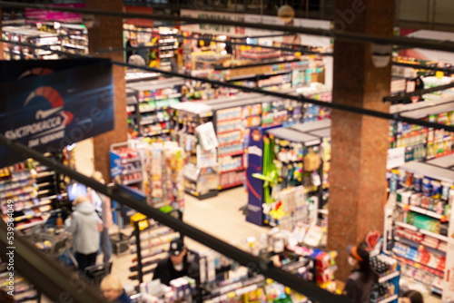 View of store's sales floor blurred background © Vera Aksionava