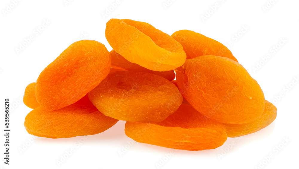 Dried apricots isolated on white background. Dried apricots isolated on white background.
