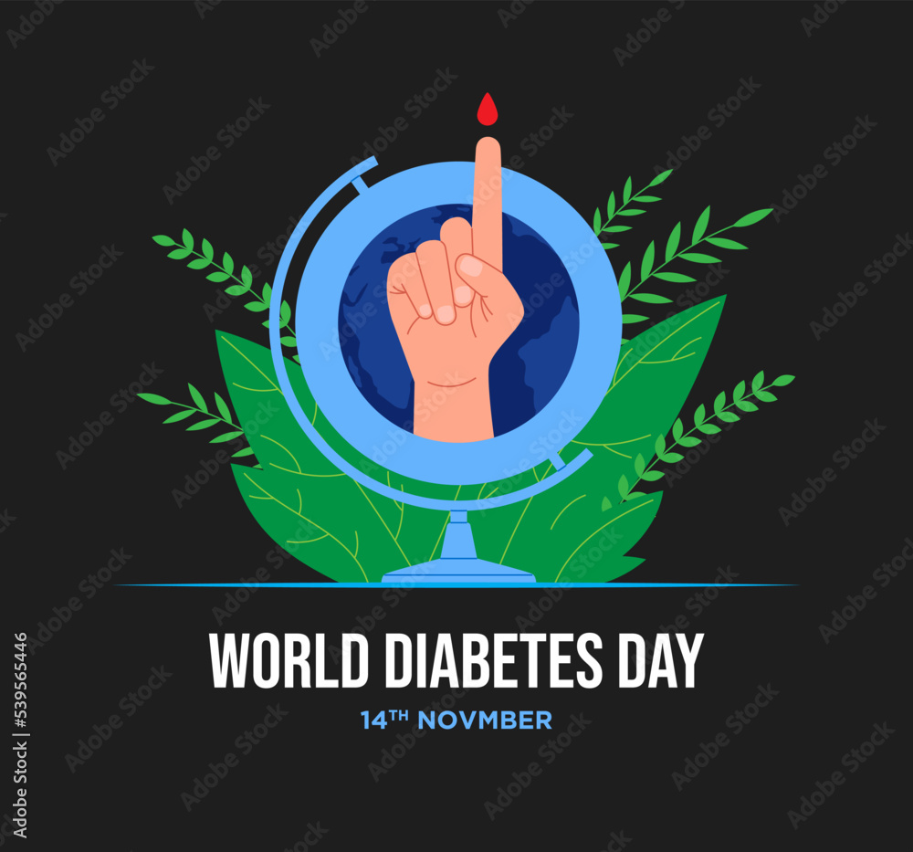 Illustration Of World Diabetes Day, World Diabetes Day, Diabetes
