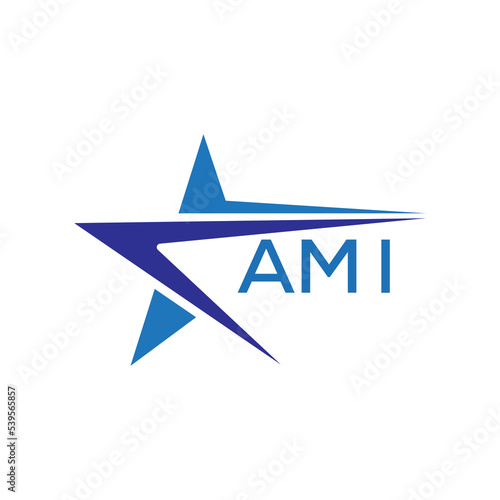 AMI letter logo. AMI blue image on white background. AMI Monogram logo design for entrepreneur and business. . AMI best icon. 