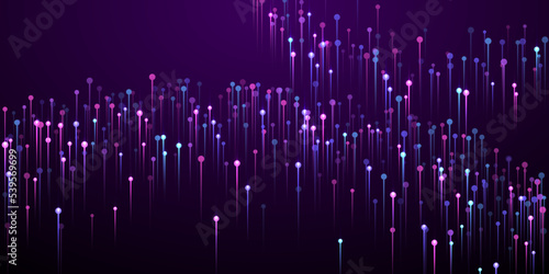 Futuristic vertical line streams speed motion