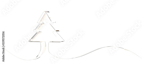 christmas tree 3d abstract shape design © vegefox.com