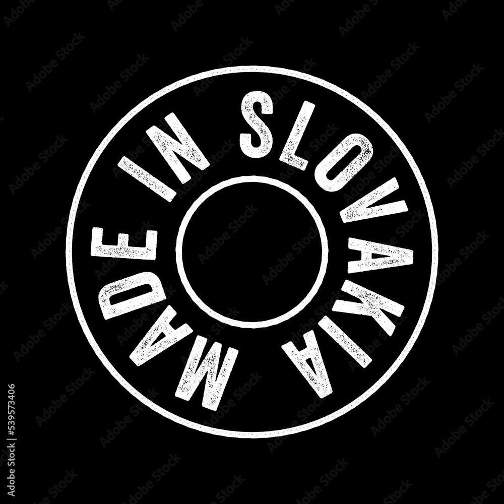 Fototapeta premium Made in Slovakia text emblem stamp, concept background