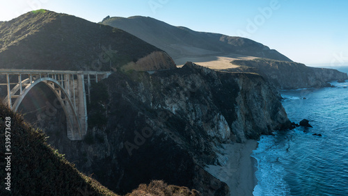 Bixby Bridge on Highway 1 at the US West Coast traveling south to Los Angeles, Big Sur Area, California