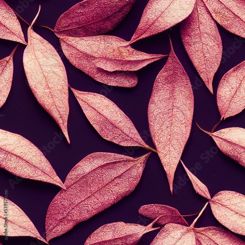 Tileable autumn leaves seamless pattern