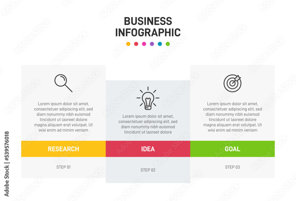 Fototapeta premium Vertical infographic design with icons and 3 options or steps. Thin line. Infographics business concept. Can be used for info graphics, flow charts, presentations, mobile web sites, printed materials.