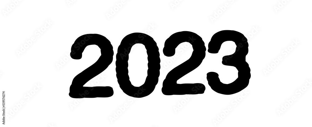 Typography design of 2023 with 3d style Typography design of 2023 with 3d style