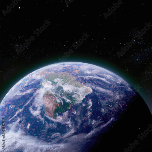 illustration of the planet earth seen from space