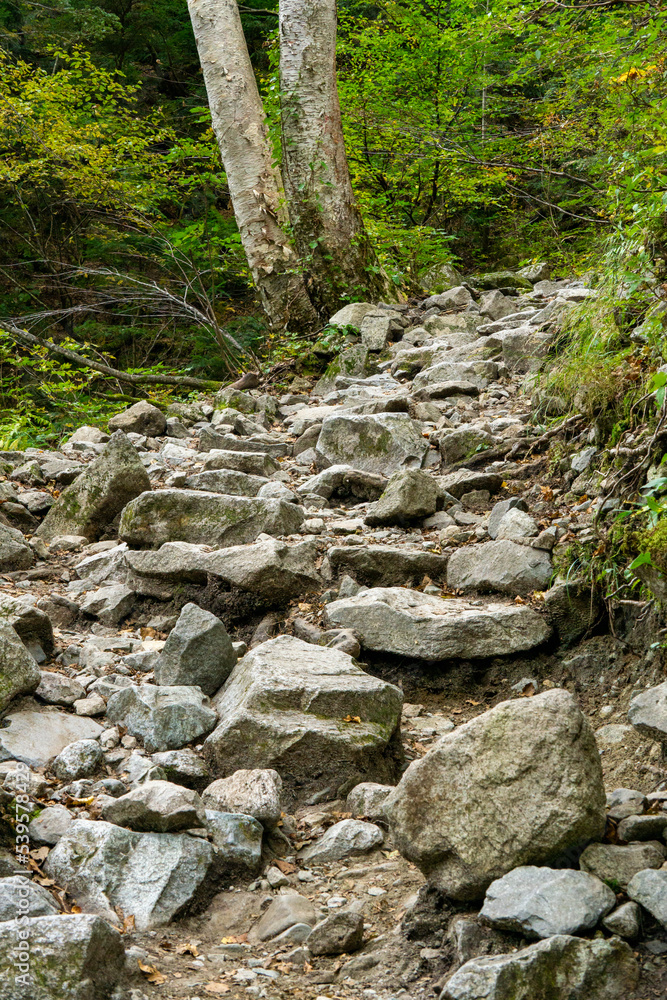 Fototapeta premium 涸沢カールまでの登山道