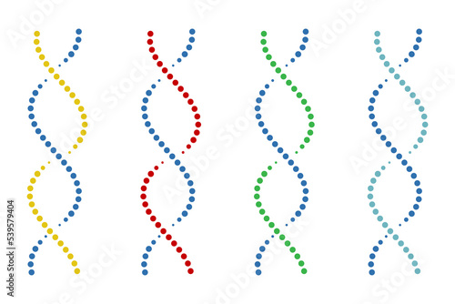 Dna icon isolated on white background, vector illustration
