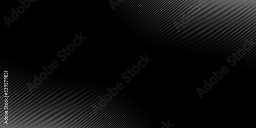 Black Clear Blank Subtle Geometrical Vector Abstract Background. White and black gradient wave effects. Conceptual Sci-Fi Technology Illustration. Minimalist Wallpaper. vector eps10
