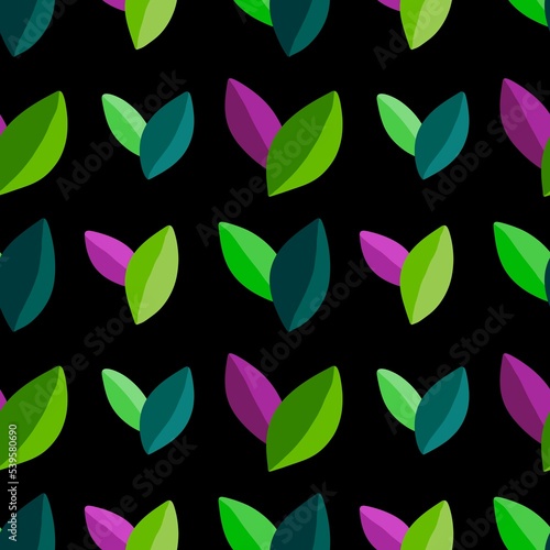 Simple floral seamless leaves pattern for fabrics and wrapping paper and gifts and kids