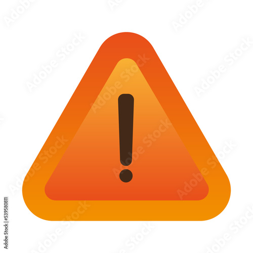 orange triangle exclamation mark. Attention sign. Alert message. Vector illustration. stock image. 