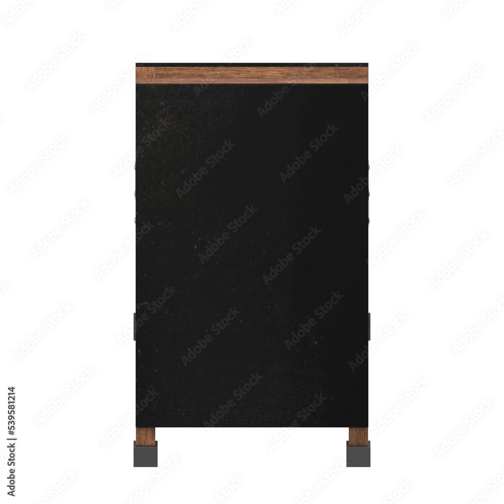 Obraz premium 3d rendering illustration of a chalkboard street sign