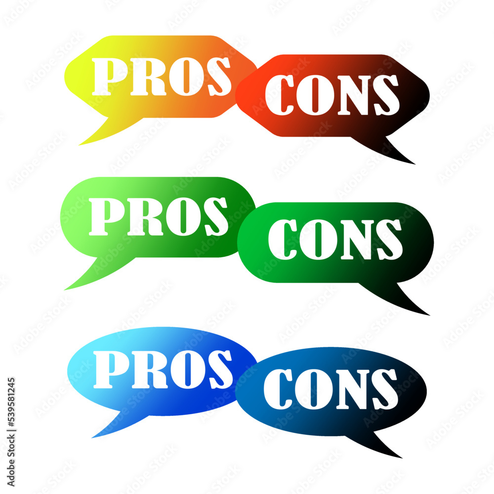 pros cons messages, great design for any purposes. Solution concept. Vector illustration. stock image. pros cons messages, great design for any purposes. Solution concept. Vector illustration. stock image.